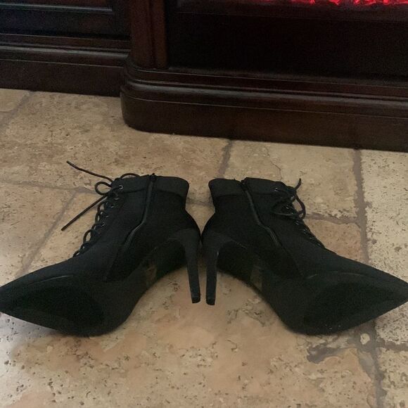 Black Lace Up Boots - Picture 6 of 9